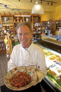 Chef Richard Erickson with a delicious plate of food.